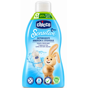 Засіб для миття дитячого посуду та пляшечок Chicco Sensitive, 300 мл